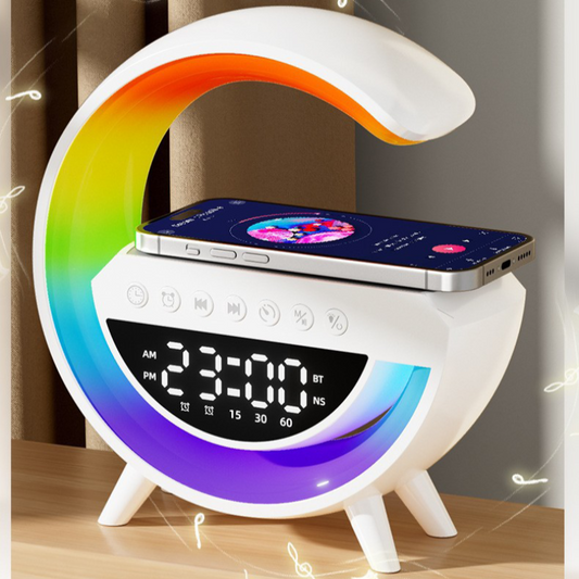 3-in-1 Tech speaker:Charge, Light, Display -BIG G.