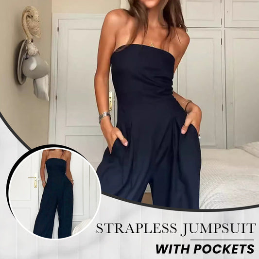 🎉50% OFF🥳Women's Strapless Jumpsuit With Pockets
